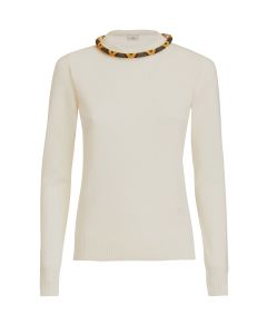 Etro Necklace-Collar Detail Crewneck Sweater