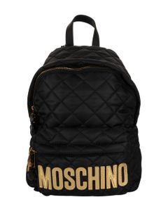 Diamond Quilted Logo Backpack