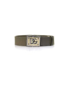 Belt In Ribbon With Logoed Buckle