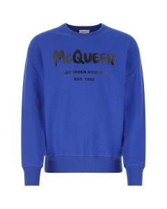 Alexander McQueen Logo Printed Drop-Shoulder Sweatshirt
