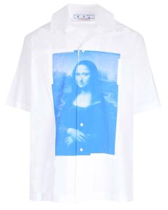 Off-White Monalisa Print Short-Sleeved Shirt