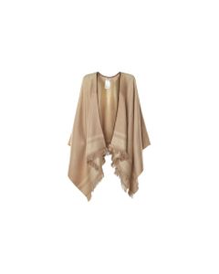 Cashmere And Silk Cape With Logo Lettering