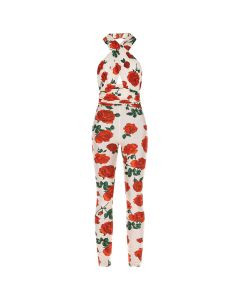 Saint Laurent Floral Printed Sleeveless Jumpsuit