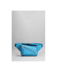 Bumbag Hand Bag In Cyan Leather