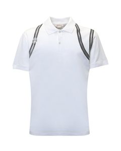Alexander McQueen Zip Print Short-Sleeve Polo Shirt