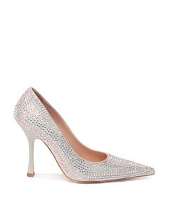 Crystal pointy court shoes