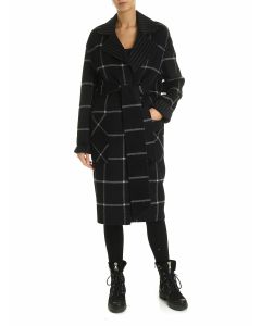 Double face coat in black and gray