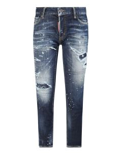 Dsquared2 Distressed Buttoned Straight-Leg Jeans