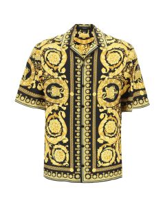 Versace Short-Sleeved Barocco Printed Shirt