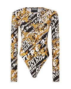 Versace Jeans Couture Graphic Printed Long-Sleeved Bodysuit