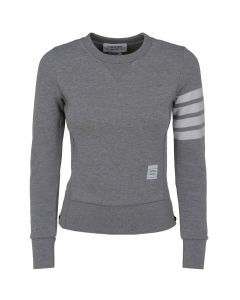 Thom Browne 4-Bar Striped Crewneck Sweatshirt