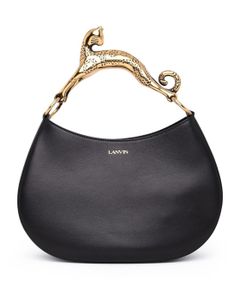 Lanvin Cat Embellished-Handle Top Handle Bag
