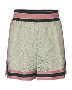 Stripe Trimmed Floral Shorts