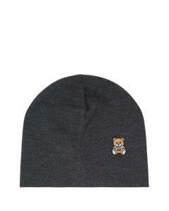 Moschino Logo Embroidered Knitted Beanie