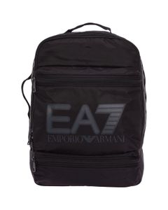 Ea7 Emporio Armani Logo Printed Zipped Backpack
