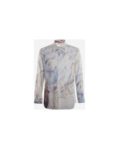 Cotton Poplin Shirt With William Blake Dante Print
