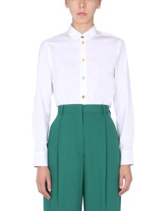Paul Smith Long Sleeved Colour-Block Buttoned Shirt