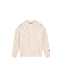 Golden W`s Oversize Knit Crew Neck Cable Merino Wool