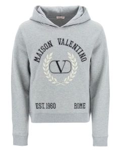 Valentino VLogo Detailed Long-Sleeved Hoodie