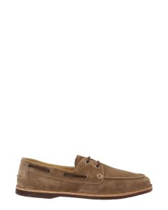 Brunello Cucinelli Lace-Up Round Toe Loafers