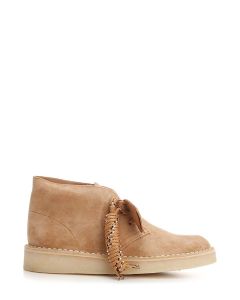 Clarks Round Toe Lace-Up Boots
