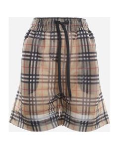 Shorts With All-over Vintage Check Motif