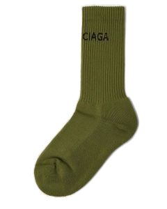 Balenciaga Logo Printed Ribbed Socks