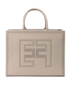 Texturized leather tote