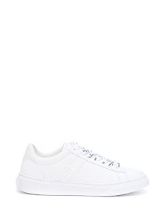 Hogan Round Toe Lace-Up Sneakers