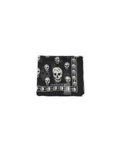 Silk Scarf With All-over Skull Print