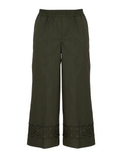 P.A.R.O.S.H. Lace-Panelled Wide-Leg Trousers