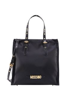 Moschino Logo Lettering Plaque Shoulder Bag