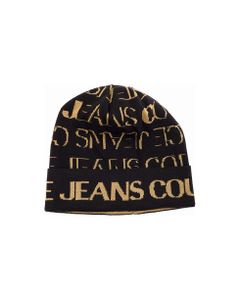 Versace Jeans Couture Woman's Wool Blend Hat With Logo Print