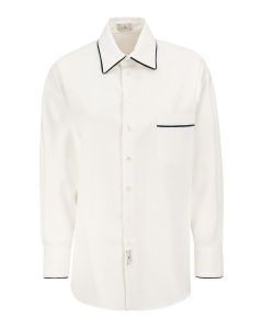 Shirt with contrasting piping