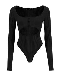 Knit Bodysuit With Cut-out