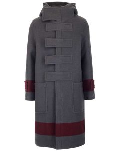 Burberry Striped Hooded Duffle Coat