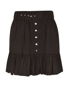 Stretch cotton mini skirt