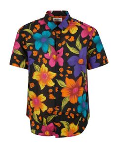 Floral Print Round Hem Shirt