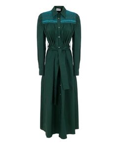 P.A.R.O.S.H. Embroidered Mid-Length Shirtdress