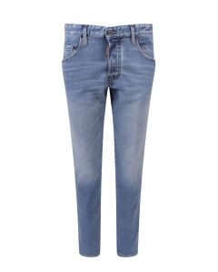 Dsquared2 Light-Wash Logo-Patch Skinny-Fit Jeans