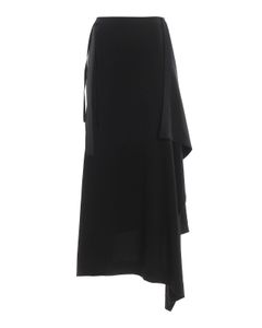 Black asymmetric skirt