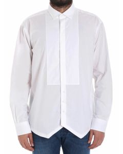 White shirt with plastron