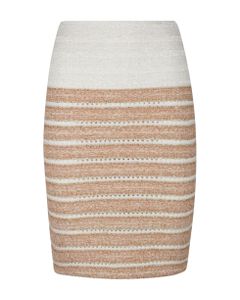Rear Zip Stripe Detail Knit Skirt