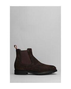 Enver Ankle Boots In Brown Suede