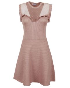 REDValentino Mesh-Detail Sleeveless Mini Dress