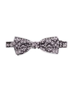 Dolce & Gabbana Black And White Jacquard Bow Tie