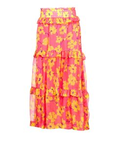 P.A.R.O.S.H. Floral Printed Maxi Skirt