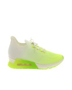 Ahsly sneakers in white and acid green