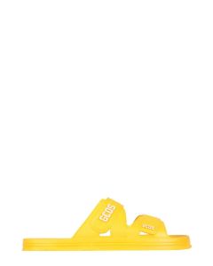 GCDS Logo Print Touch Strap Sandals