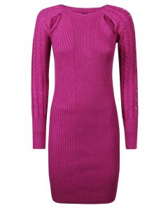Pinko Cut-Out Detailed Ribbed Knit Dress